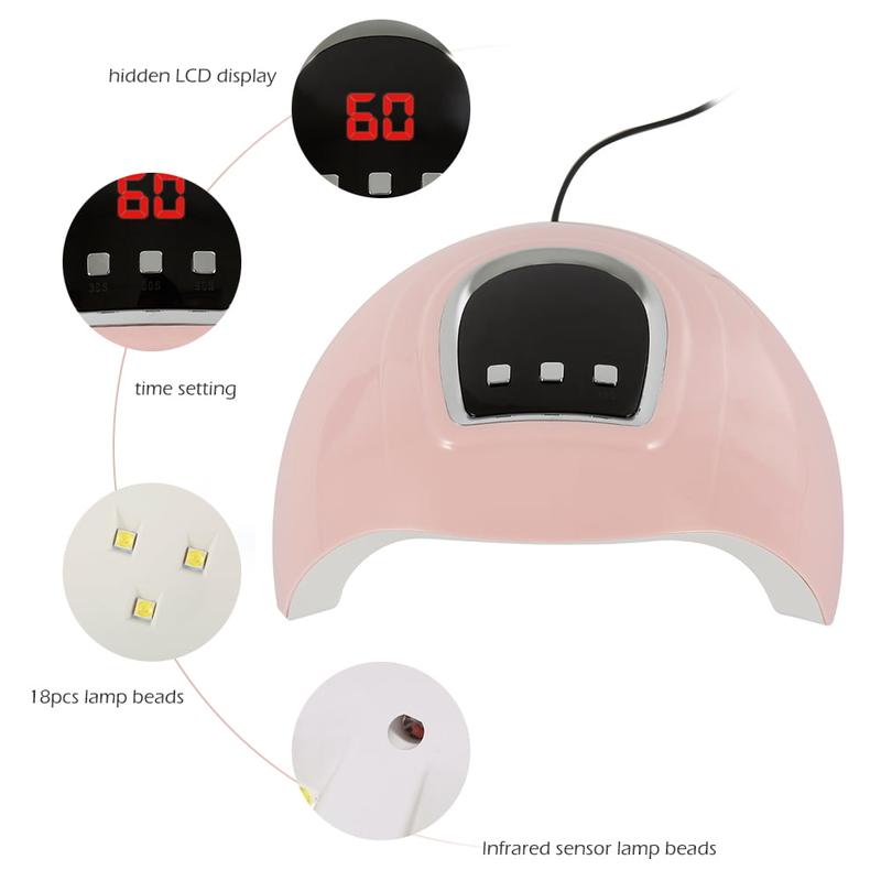 Nail Lamp Nail Art & Nail Care Machine, Portable Nail Dryer, Special Nail Polish Glue Baking Lamp for Nail Art DIY Use, Gentle Manicure Accessories for Home and Salon Use,Gifts for Girlfriends