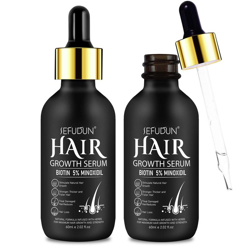 Minoxidil Hair Serum, 2 Counts set Hair Strengthening Serum, Hair Care Essence, Hair Care & Styling Product for Men & Women