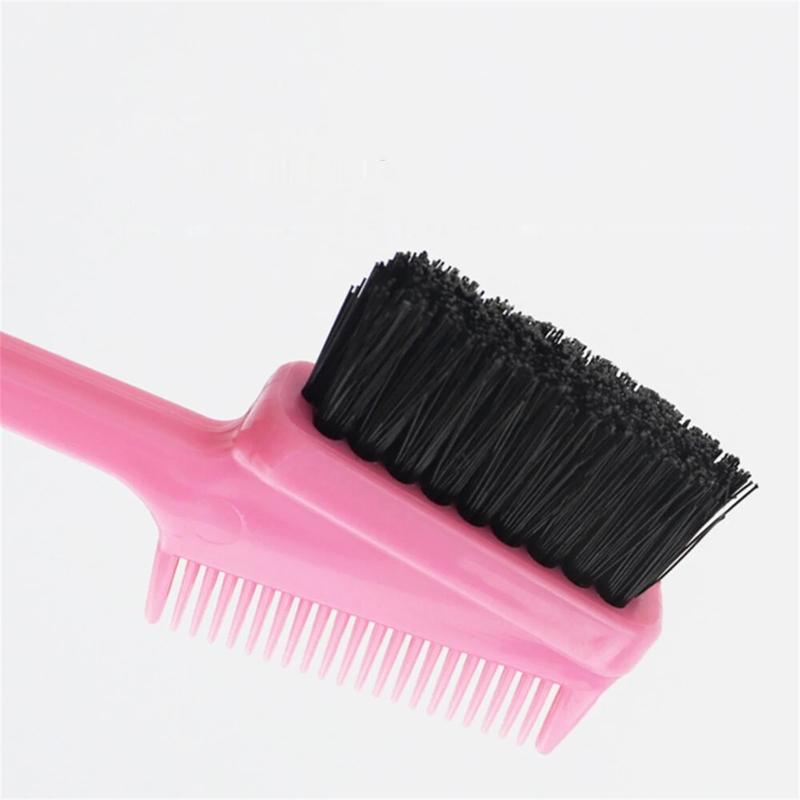 BGMgirl Hair Edge Brush Three-Headed Edge Control Double Side Brush & Comb Hair Edge Control Convenient Hairdressing Styling Brush Hair Extensions Haircare Heatless