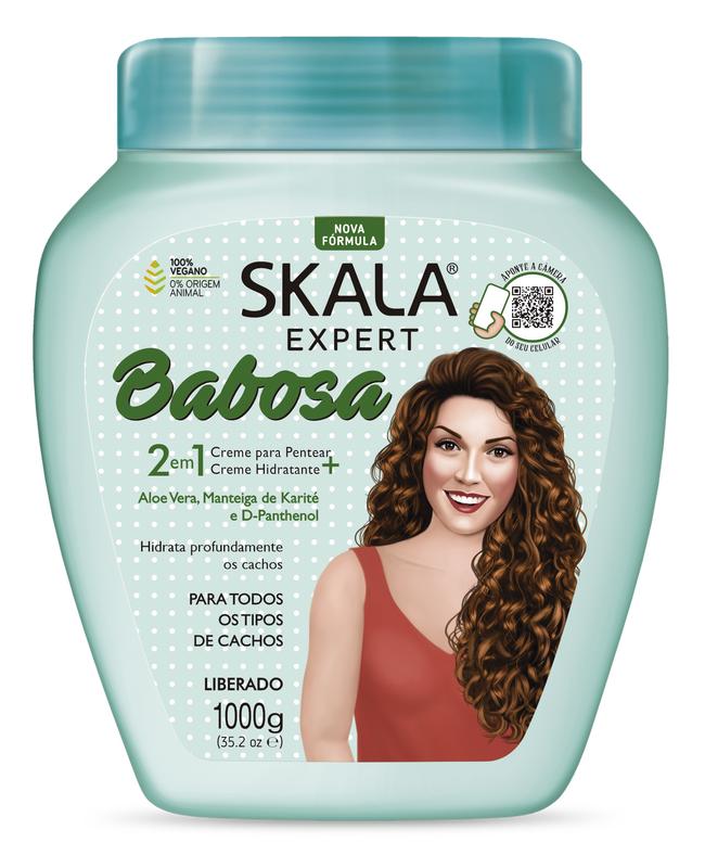 SKALA BABOSA ALOE VERA - For Dry and Messy, Curly or Super Curly Hair - 2 in 1 Conditioning Treatment Cream - Net 35.27 Oz (Pack of 1)  100% VEGAN