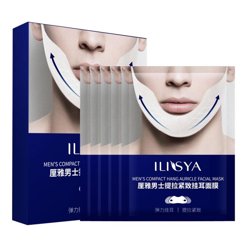 Men's V-face Lifting Mask Sticking Bandage, 5 Pairs box Firming Face Sleeping Ear Lifting Double Chin Mask, Face Lifting Mask for Men