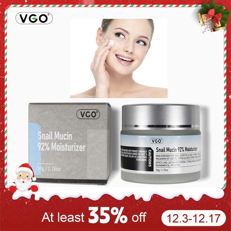 Crema Hidratante de Mucina de Caracol al 92% VGO: Extra Hidratación, Poderosa Reparación & Calmante Efectivo para Piel Seca - 50g 1.76oz Skincare Moisturizers