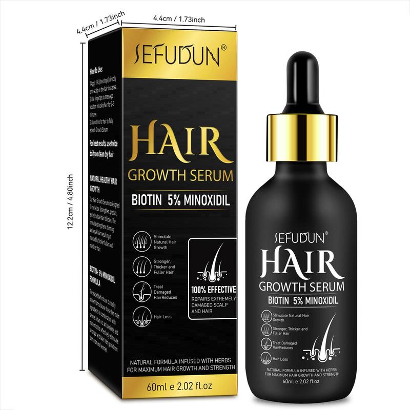 Minoxidil Hair Serum, 2 Counts set Hair Strengthening Serum, Hair Care Essence, Hair Care & Styling Product for Men & Women