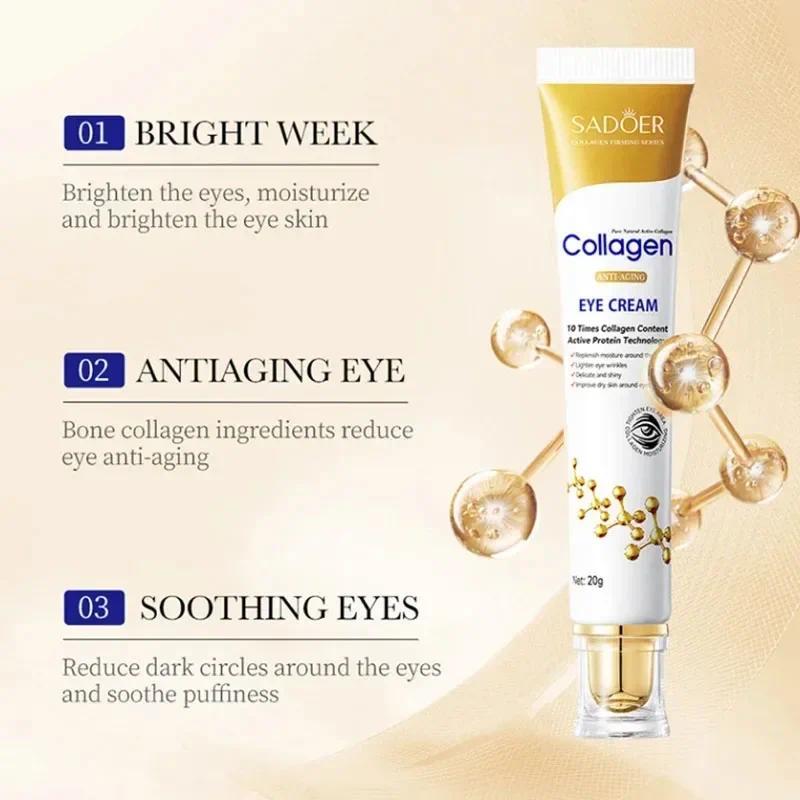 Fast-acting Eye Bag Removal Cream Collagen Anti-Wrinkle Firming Fade Fine Lines Dark Circles Remove Eye Bags Brighten Eye Care