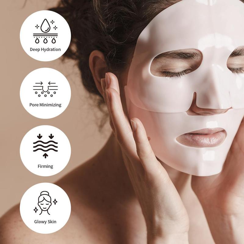 Collagen Facial Mask, 5 Counts box Deep Moisturizing Facial Mask, Lifting and Firming Mask, Hydrating Face Skin Care Mask, Face Care Product for Women & Men