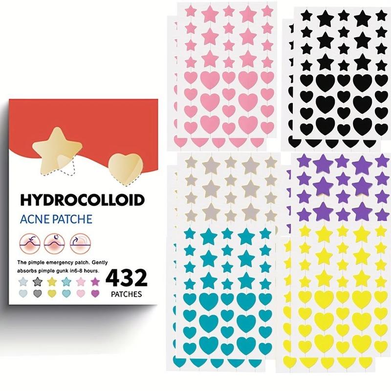 432 Count Star Shape Hydrocolloid Acne Patches Kit - Gentle, Easy-to-Peel, Cut Line Design for Pimple Covering Stickers - Soothing, Non-Irritating, and Waterproof for Sensitive Skin