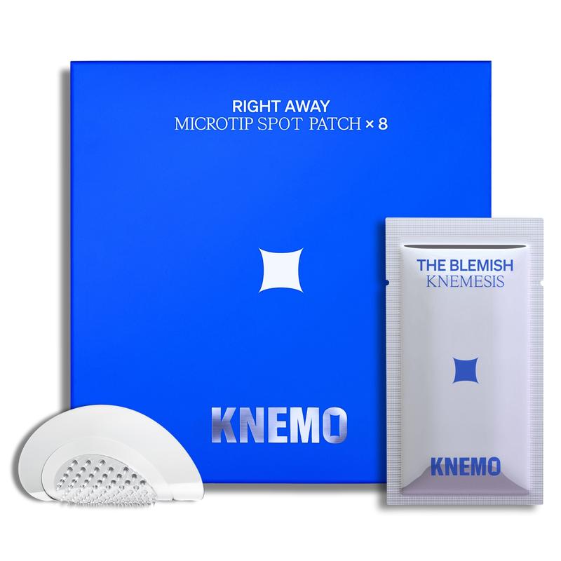 KNEMO RIGHT AWAY Microtip Hydrocolloid Acne Pimple Spot Patch for Early Stage Zits and Deep Blemishes (8 Patches) Microdart Microneedle Patch Skincare Tea Tree Green Tea Salicylic Salicylic Acid Sensitive Skin Repair