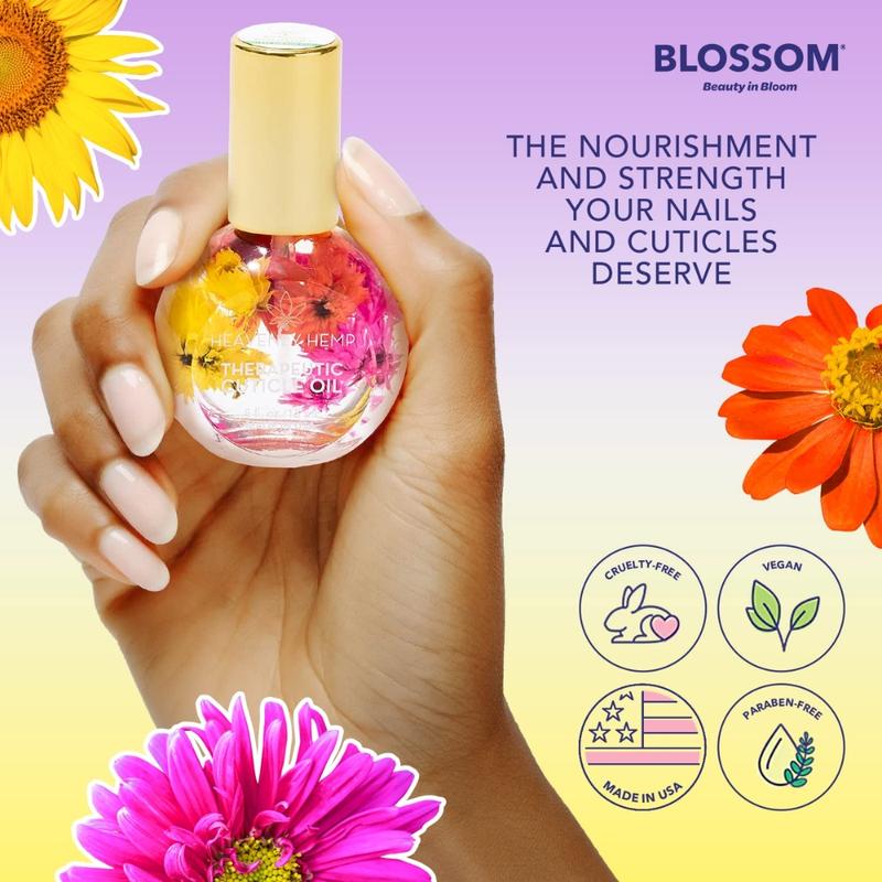 1oz Blossom Cuticle Oil Floral and Fruity Scented Paraben-Free Nail Care