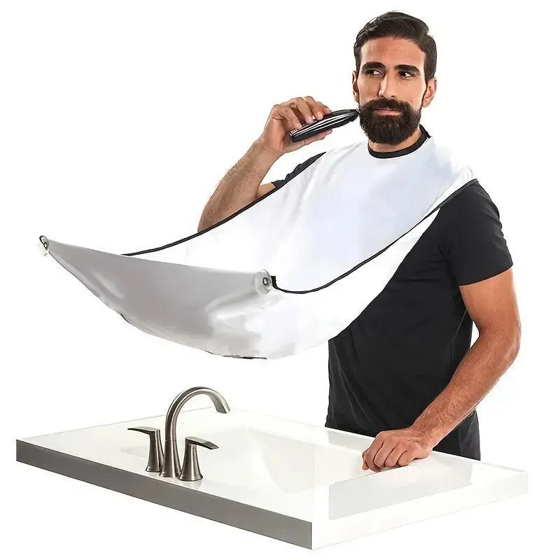 Beard Shave Apron, Beard Shave Apron Bib Trimmer Holder Rack, Heatless Styling Tool For Men, Hair Care & Styling Product