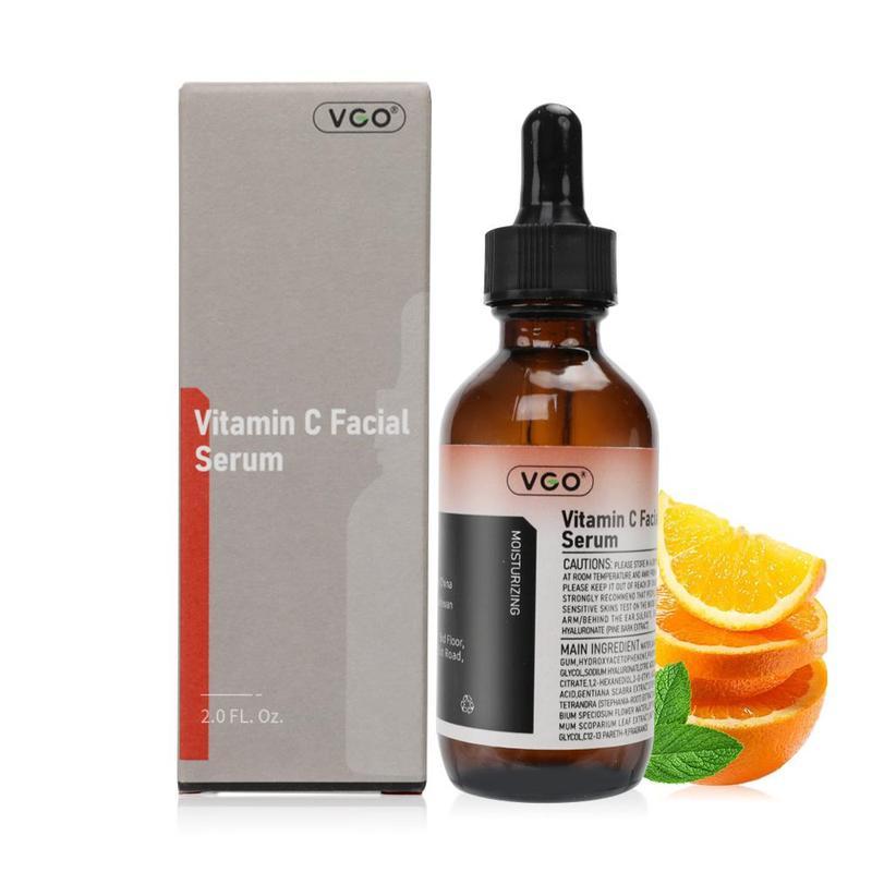 VGO Vitamin C Facial Serum Essence, 30ml   60ml Comfort Skincare Face Serum, Gentle Serum Vitamina C Cream-A Daily Cleanser-B3 Skin Repair Cleansing Facial Wash vitamin c face serum vitamin c serum  vitamin c para la cara Essence Serum