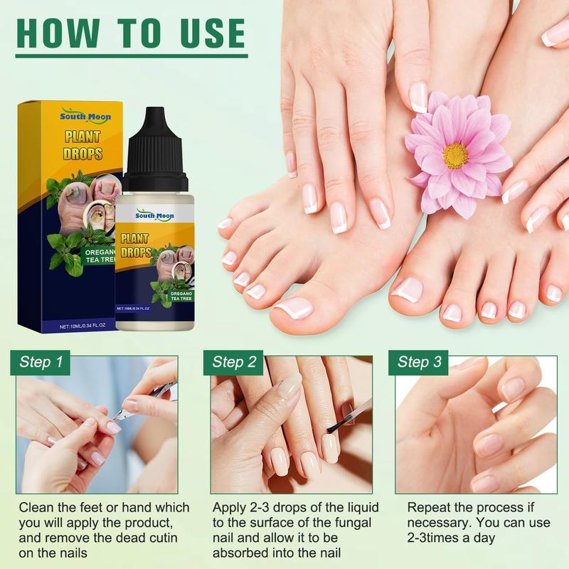 [Buy one get one free]Plant Drops Nail Fungus for Nails Moisturizer Oregano Tea Tree, Support Comfort Moisturizer for Toenail Nourishing Nail Polish