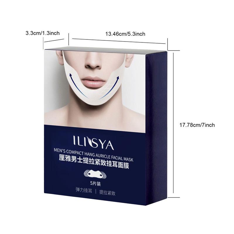 Men's V-face Lifting Mask Sticking Bandage, 5 Pairs box Firming Face Sleeping Ear Lifting Double Chin Mask, Face Lifting Mask for Men