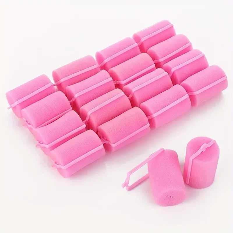 Heatless Curling Iron, 18pcs set Heatless Soft Sponge Hair Roller, Hair Styling Accessories for Women