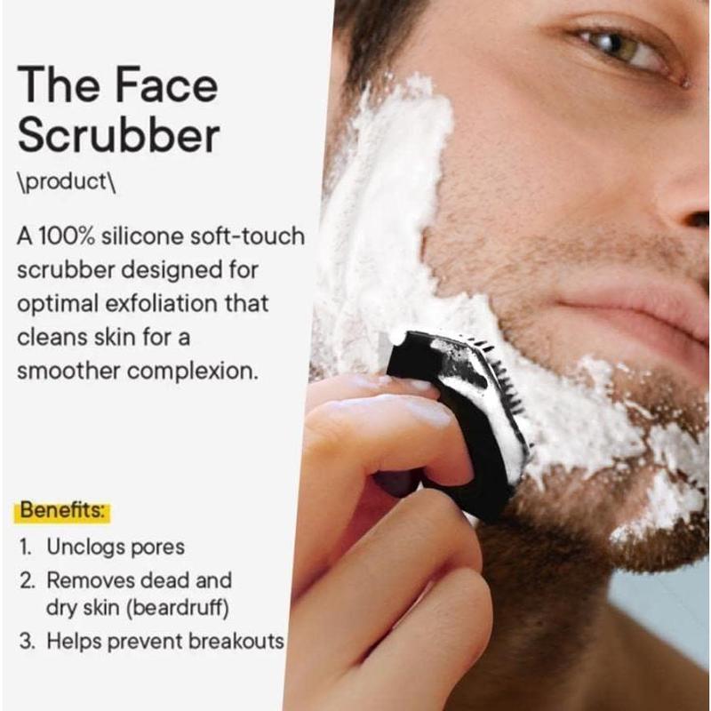 Face Scrub, Silicone Face Scrub, Gentle Exfoliating Pads and Massager, Face Cleansing Washing Brush - Removes Dead and Dry Skin (Black)