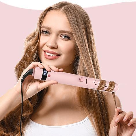 BESTOPE PRO Flat Iron Hair Straightener,2 in1 Cool Air Curling Wand with 5 Temps,30s Fast Heat Ceramic Flat Iron, Hair Curler for Hair Straightening,Dual Voltage Hair Iron with LCD Display & Auto Shut Off Comfort