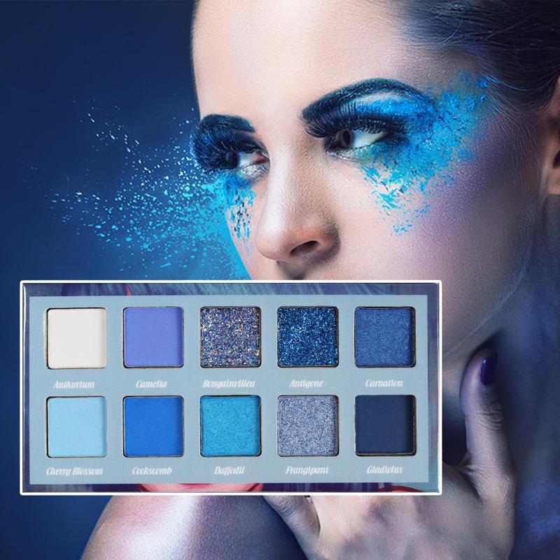 10 Color Matte & Shimmer Eyeshadow Palette, 1 Count Long Lasting Shimmering Eye Shadow Makeup Products with Mirror, High Pigmented Waterproof Eyeshadow Powder for All Styles and Occasions