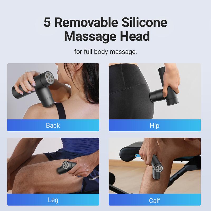 MERACH Portable Handheld Fascia Massage Machine, Body Care Mini Muscle Massager, Ideal for Thoughtful Gifts Brush Adjustable