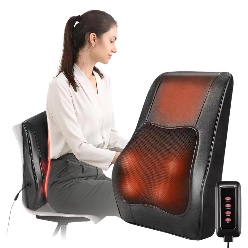 Shiatsu Back Massager with Heat, Electric Massager, Deep Tissue Kneading Relief for Home Office Car, Ultimate Comfort Relaxation, Pain Relief Gift