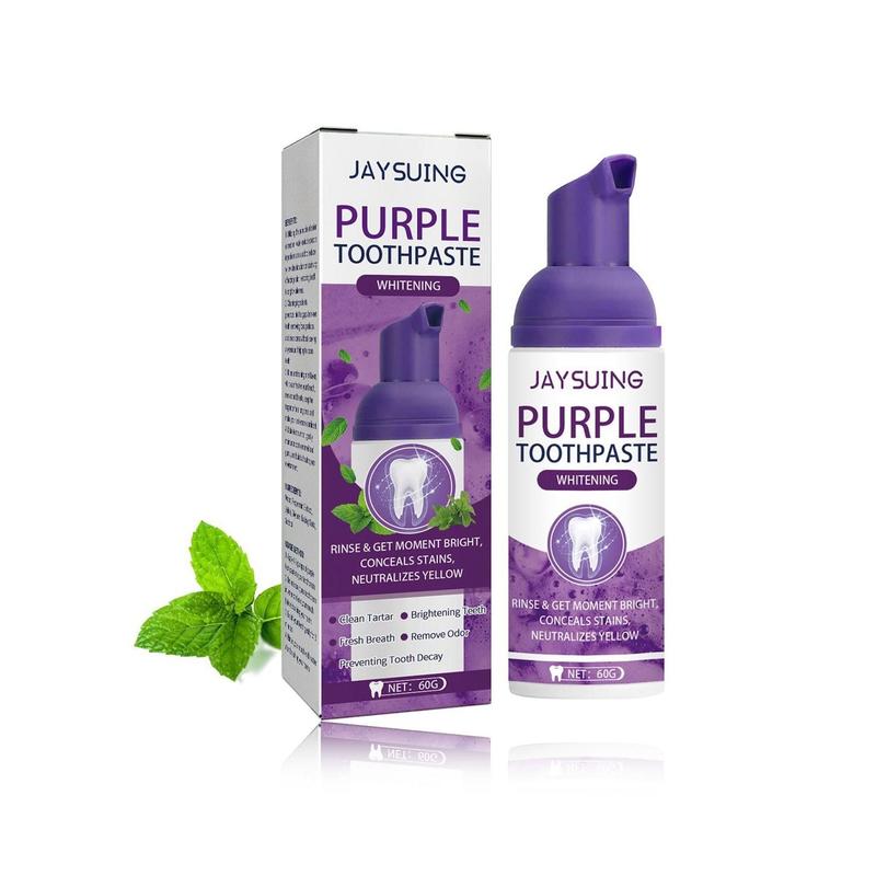 Purple Toothpaste, 1 Box Deep Cleaning Toothpaste, Oral Care Toothpaste for Freshing Breath, Dental Care Products for Adults brighten toothpaste