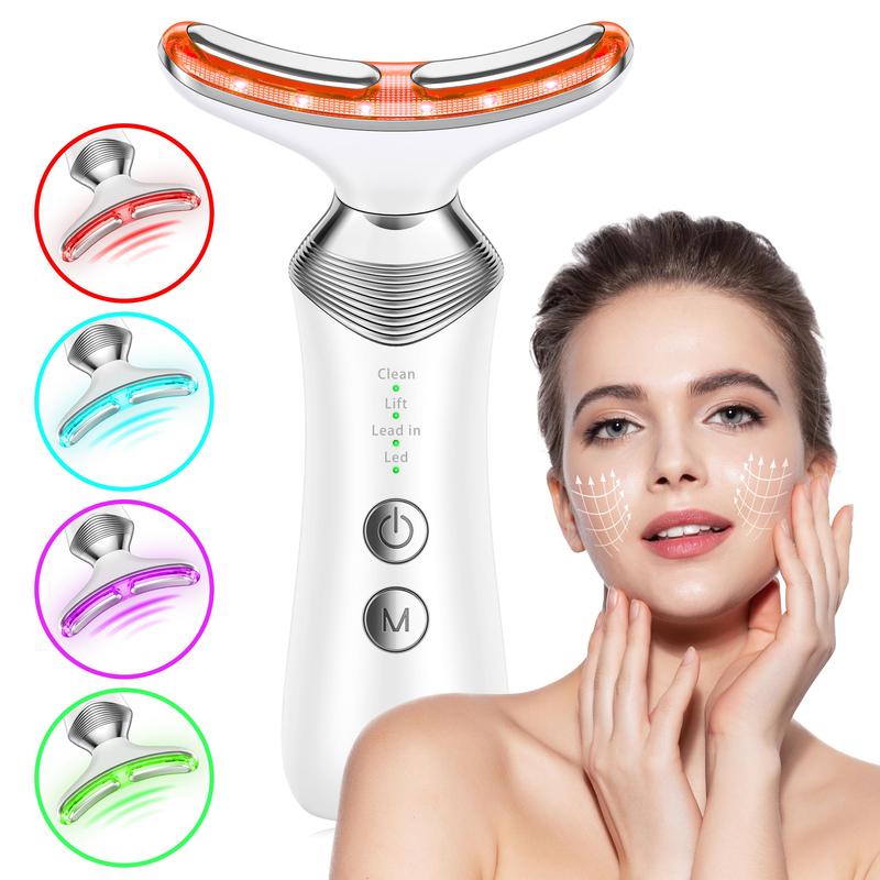 Neck and Face Massager, 4 in 1 Face Sculpting Tool, True Beauty Glow Facial Massager for Skin Care, Improve, Tightening, Firm and Smooth - 4 Color Beauty Device