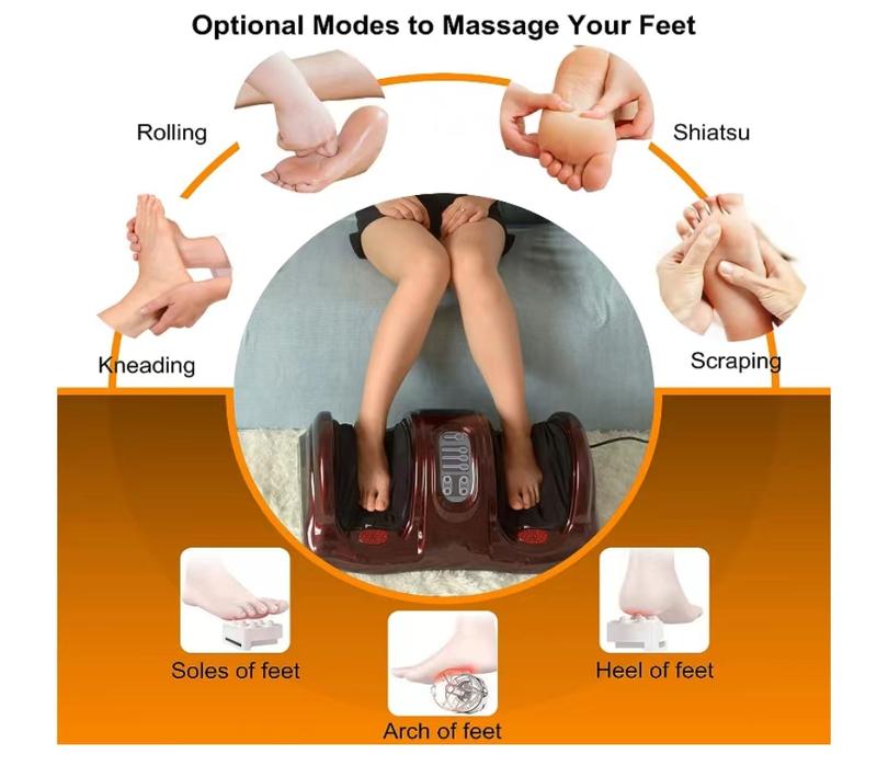 2024 New ISKOVI Shiatsu Foot Massager Machine. Soothing Heat, Deep Kneading Therapy, Improve Blood Circulation and Foot Wellness, Relax for Home or Office Use. Amazing Gift for father, mother, husband, wife, seniors, drivers, office workers.