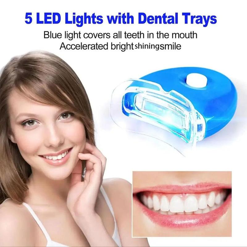 Wireless Teeth Makeup Whitener Kit, Including 1 Count LED Dental Tray & 4 Counts Gel Pen, Professional Dental Care Tool for Adults