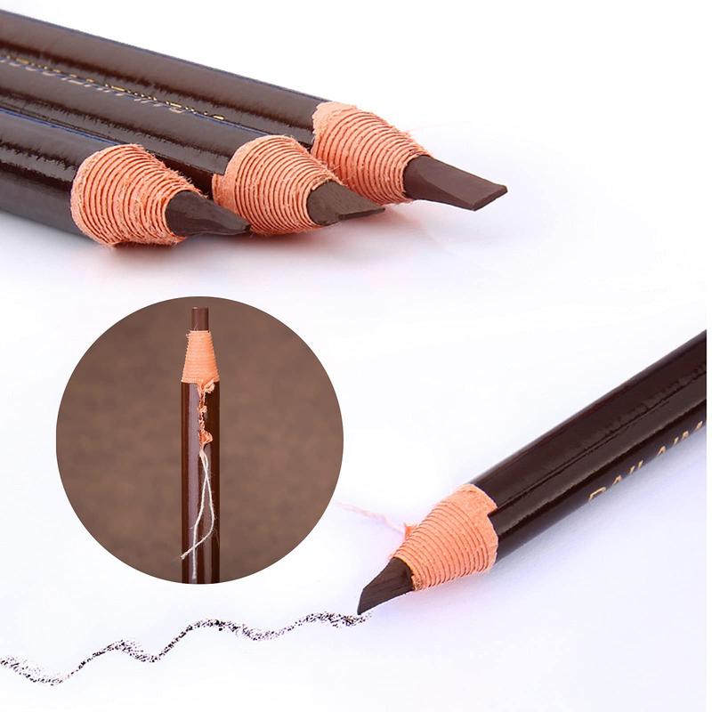 Waterproof Eye-Brows Pen-cil Set, Pull Cord Peel-off Eyebrow Pencil Microblading Eyebrow Pen Supplies Kit, White Eye-Liner Pencil and Eyebrows Tool Tattoo Makeup For Marking