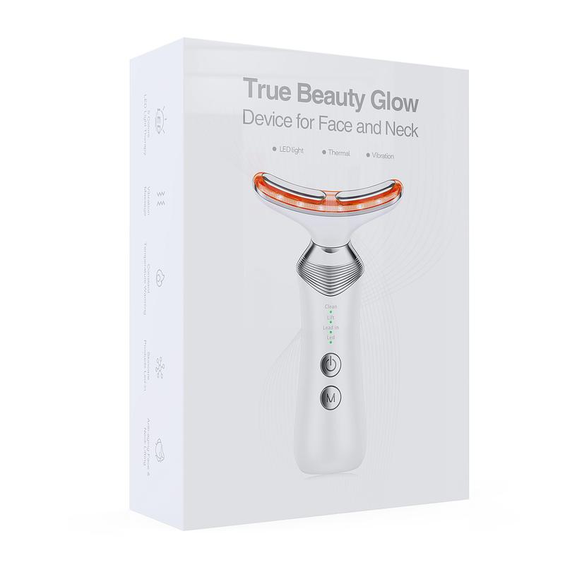 Neck and Face Massager, 4 in 1 Face Sculpting Tool, True Beauty Glow Facial Massager for Skin Care, Improve, Tightening, Firm and Smooth - 4 Color Beauty Device