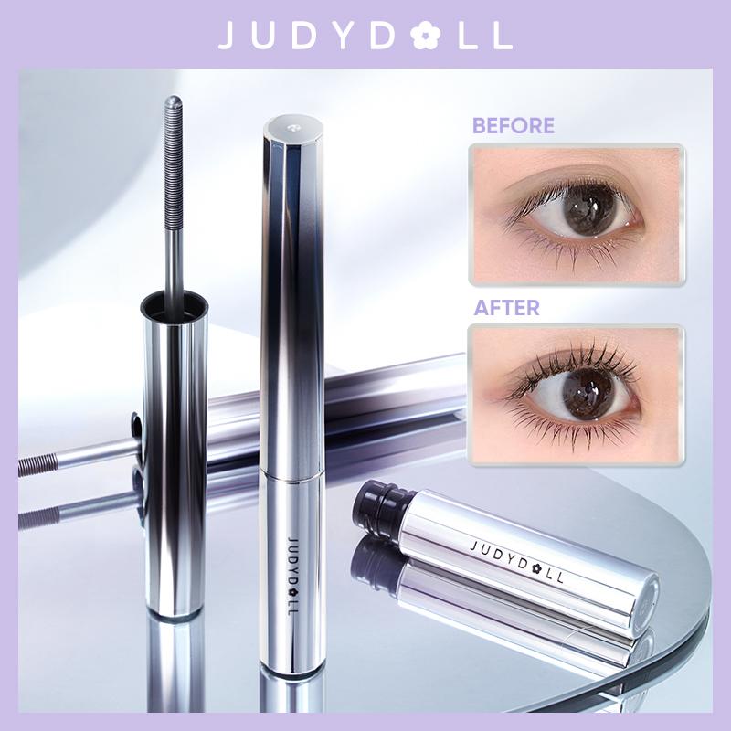 Judydoll 3D Curling Eyelash Iron Mascara, Black & Brown, Curling & Lengthening, Long-Lasting Formula, Waterproof, Smudge-Proof, 24-Hour Wear, Natural Extension and Thickening Effect, Ultra Fine Volumizing Mascara, Cosmetics Tools, Christmas Makeup