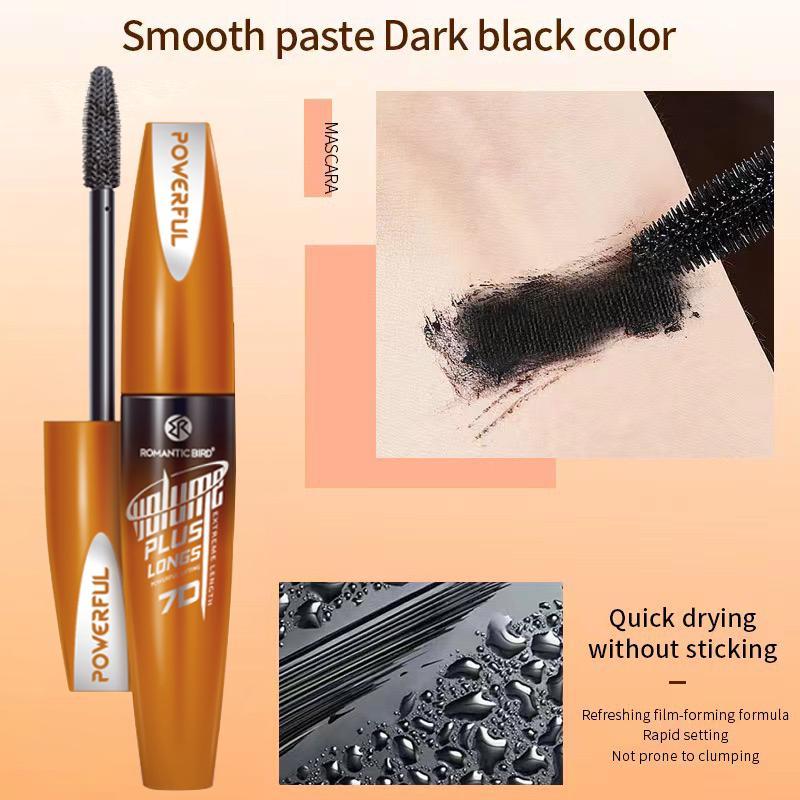 Long Lasting Mascara, 1 Count Natural Curl Eyelashes Mascara, Eye Lashes Lengthening Volumizing Styling Mascara Stick, Professional Eye Enhancement Makeup Products