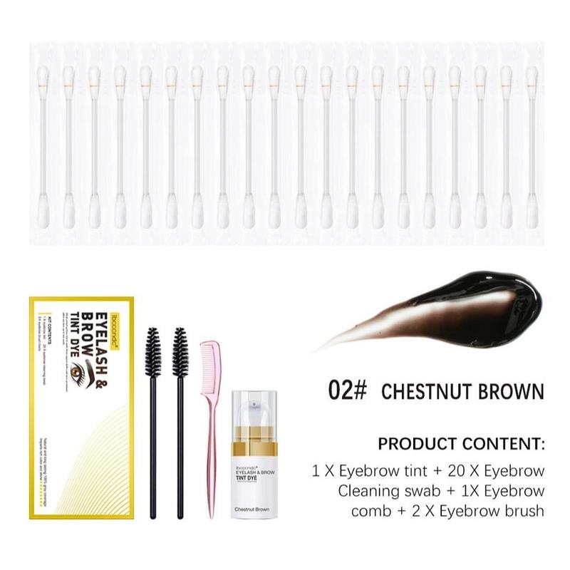 Eyebrow Dye Kit, 1 Set Long Lasting Waterproof Eyebrow Tint Kit with Accessories, Professional Eyebrow Makeup Tool for Women