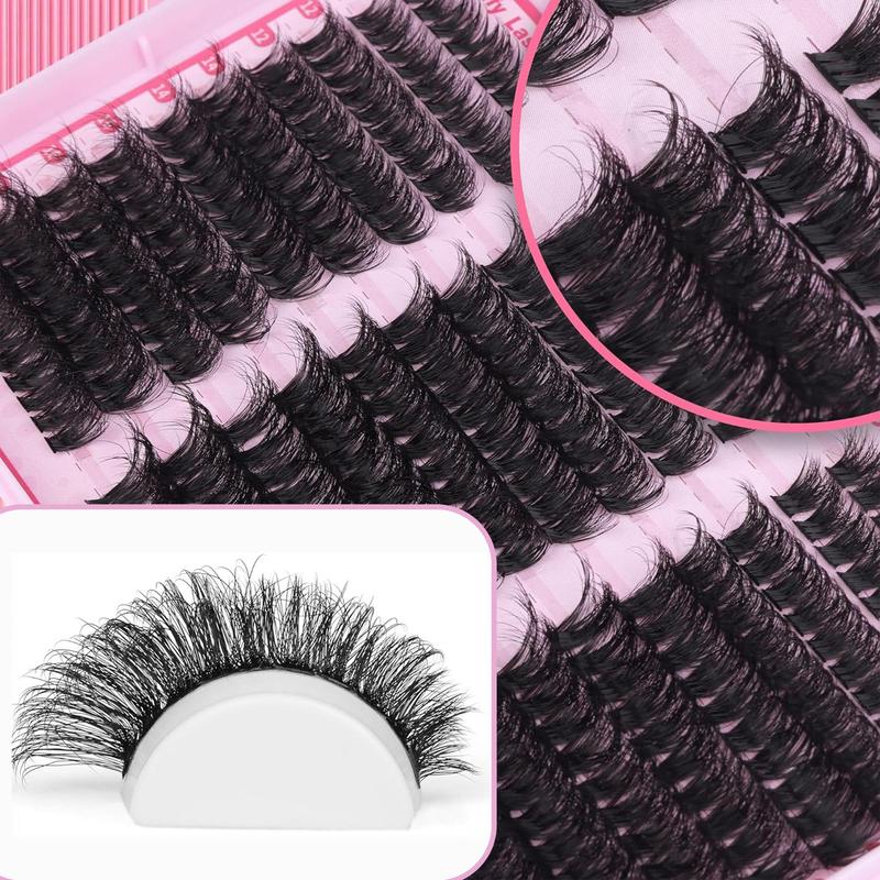 Fluffy False Eyelashes, 300pcs box Individual Lashes Cluster, Natural Look Eyelash Extensions, Self Grafting Curl Eyelashes, Eye Makeup Supplies for Women & Girls, Christmas Gift