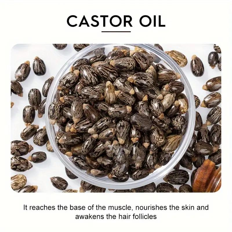 6.76 fl.oz 200 ml Cold Pressed Organic Castor Oil, mascara,massage oil,Pure Natural Jamaican Black Castor Oil For Nails& Cuticles,Hair,Eyelashes And Eyebrows, Cold Pressed Moisturizing Massage Oil Makeup Kit Moisture Moisturizer Cosmetic Synthetic Pack