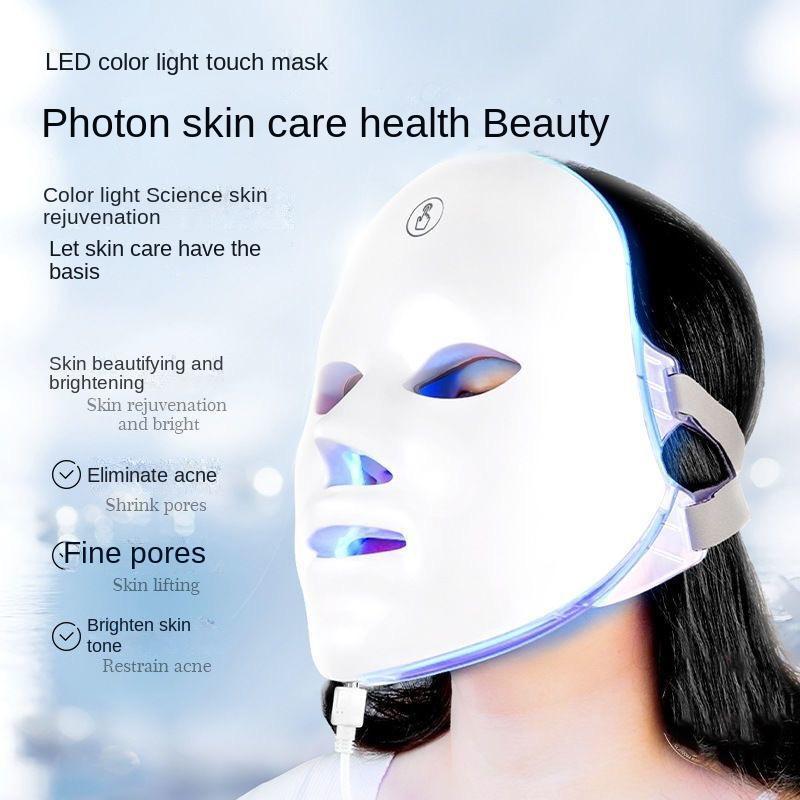 LED Light Facial Massager, 1 Count Facial Skin Care Mask Machine, Facial Beauty Instrument for Home & Salon Use, Christmas Gift