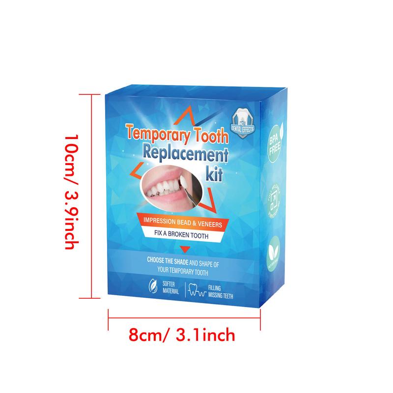 Tooth Repair Kit for Fixing the Missing Chipped and Broken Tooth Gap Temporary Replacement Thermal Beads and Fake Teeth Brace Mold