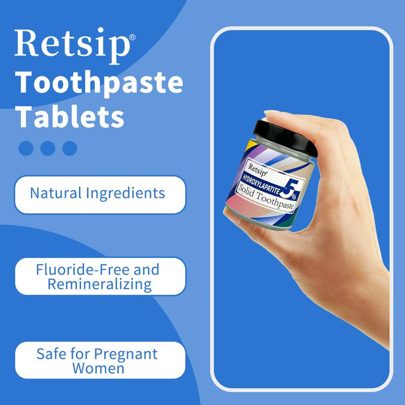 RETSlP Toothpaste Tablets (62pcs  186pcs) Natural Hydroxyapatite ToothPowder Natural ToothpasteAiternative Oral Whitening Oral HealthManagement