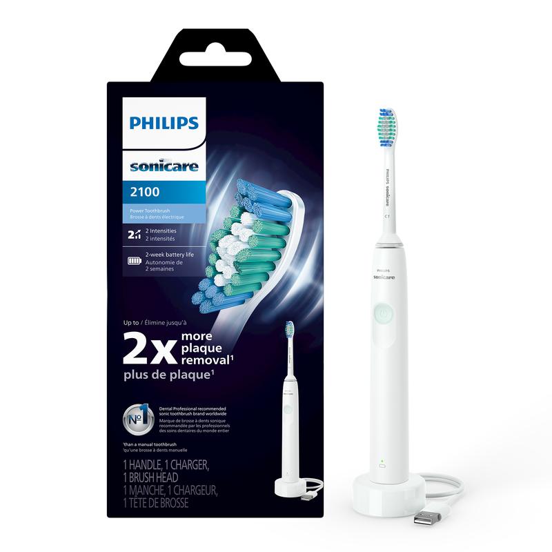 Philips Sonicare 2100 Power Toothbrush, Rechargeable Electric Toothbrush, White Mint HX3661 04 Color Oral