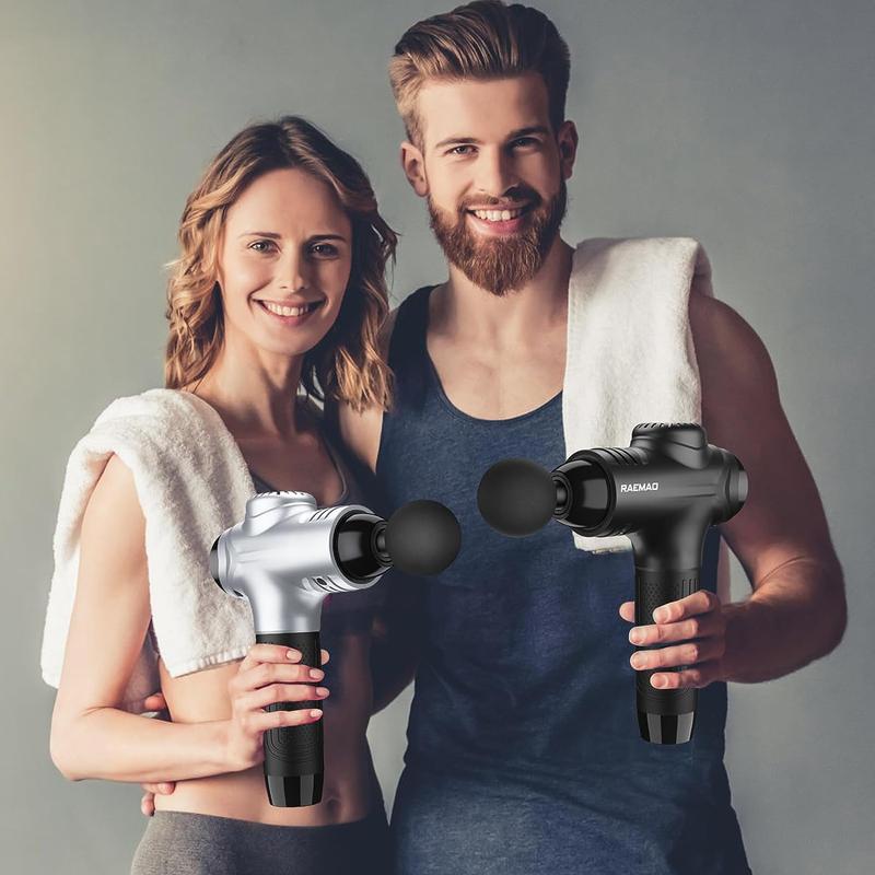 RAEMAO Deep Tissue Massage Gun for Muscle & Pain Relief | 10 Speed Settings, 10 Specialized Heads, LED Display, Ideal for Daily Use