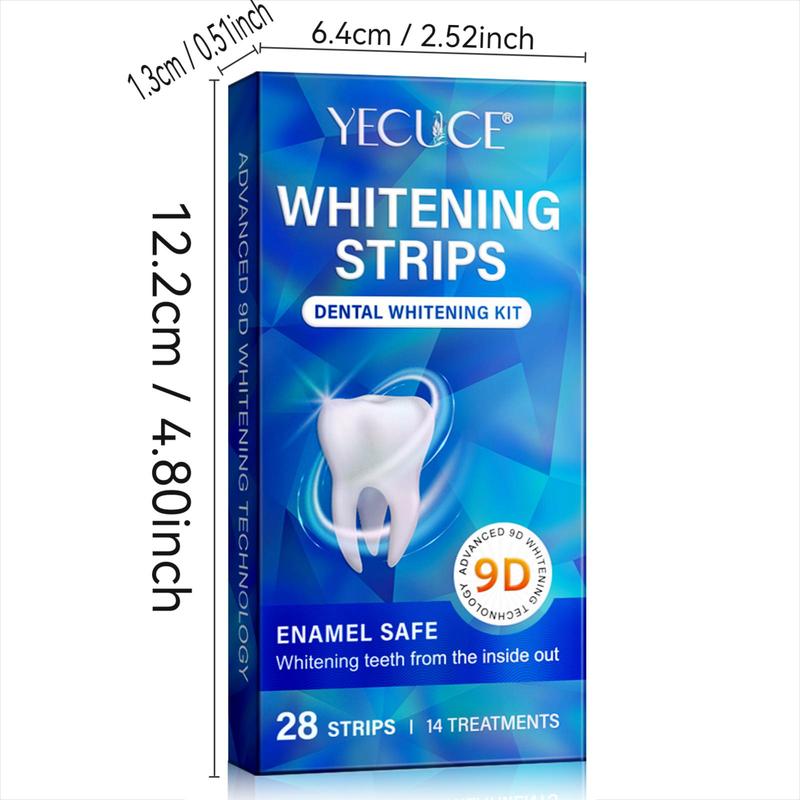 Teeth Brightening Strips, 28pcs box Advanced 9D Brightening Technology Teeth Strips, Suitable for Adults, Oral Care Products