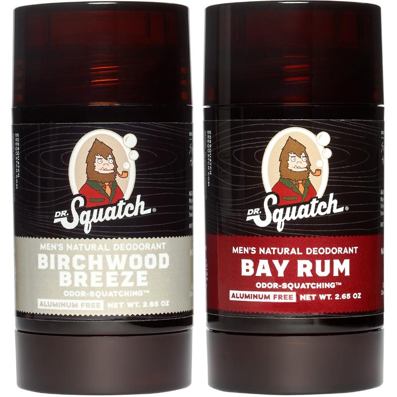 Dr. Squatch - Herbal Deodorant 2-Pack - Body Care for Men Smooth Charcoal