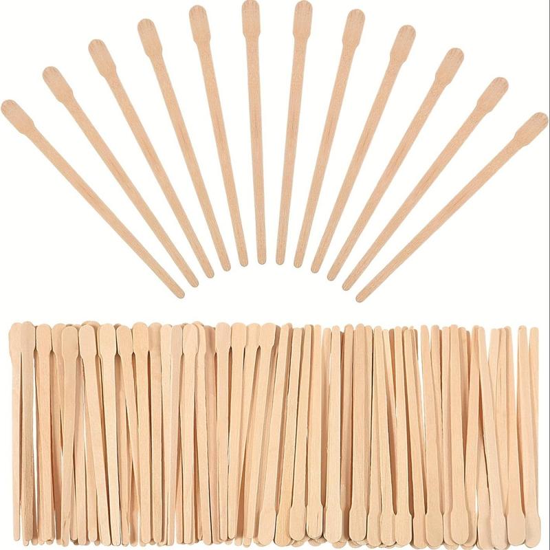 4 Types of Wax Sticks, 300pcs set Wood Spatulas for Hair and Eyebrow Removal, Long-lasting Wooden Facial Waxing Scraper, Body Hair Removal Tool