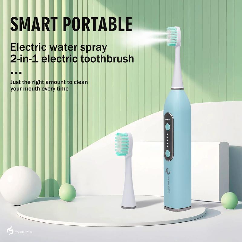 Black Friday Toothtalk，Electric toothbrush with water floss combo, 2 in 1 adult flossing toothbrush,Toothbrush Portable for Travel and Home