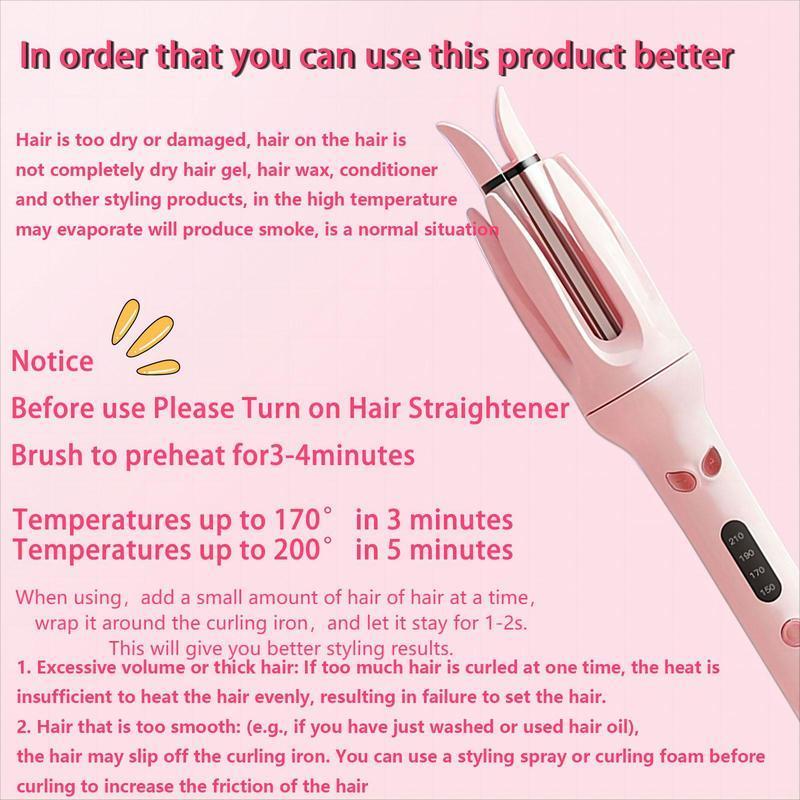 Automatic Hair Curling Iron, 28mm Hair Curler, Negative lon Automatic Hair Hair Curl Wand, 4 Modes Temperatures Curling Iron, Hair Styling Tools for Home, Hair Curler Personal Care Appliance for Fall & Winter Gift