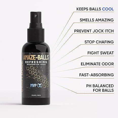 DERM DUDE Amaze Balls Men's Deodorant Spray | Refreshing Coconut Scent & Cooling Aloe Formula for Groin Care