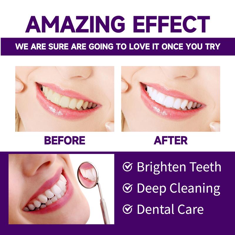 West&Month Tooth Brightening Powder, Fresh Breath, Tartar & Stain Cleanser Instant Teeth Brush Cleansing Oral Whitening