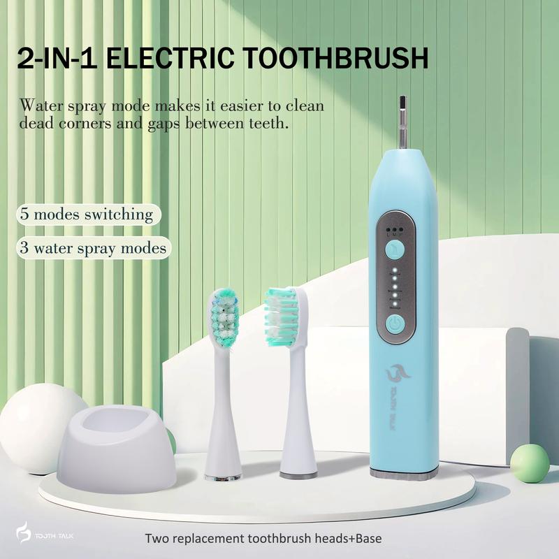 Black Friday Toothtalk，Electric toothbrush with water floss combo, 2 in 1 adult flossing toothbrush,Toothbrush Portable for Travel and Home