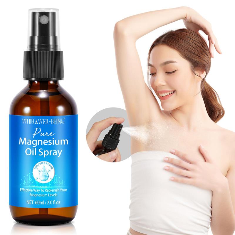 Magnesium Oil Spray, 1 Box Moisturizing & Nourishing Massage Oil, Easy To Absorb & Use, Suitable for The Lumbar Spine, Hands, Feet, Joints, Shoulders, Christmas Gift