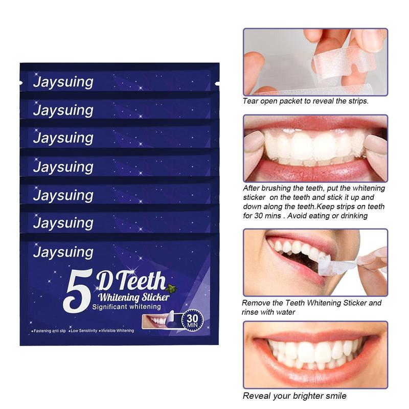 Teeth Whiten Strips, 7pcs set Deep Cleaning Tooth Stickers, Breath Freshening Teeth Whitener Strips, Oral Hygiene Care Stickers, Teeth Whitening