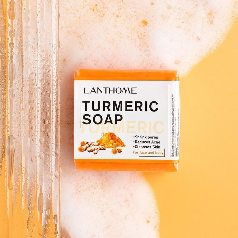 3.53oz Natural Turmeric Soap For Face Wash And Bath To Remove Dark Spots, Handmade Turmeric Soap Bar, Effective Moisturizing Deep Cleansing, Intensive Moisturizing And Softening Skin, Exfoliating Skin, Unisex