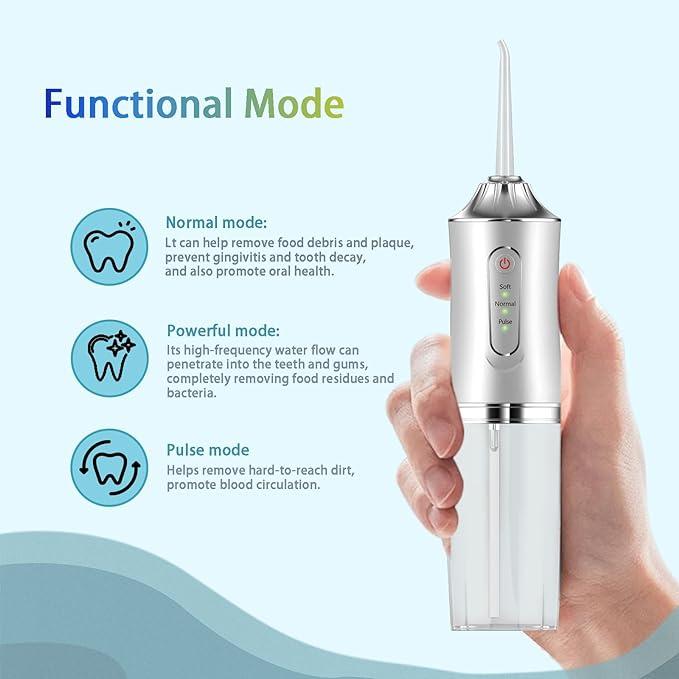 Portable Water Flosser, Oral Irrigator,Water Teeth Cleaner Pick for Travel and Home,Thanksgiving, Christmas gifts,Gums,Braces,Dental Care,Dismantle Water Tank,3 Modes,IPX7 Waterproof bitva e oralcare Whitening